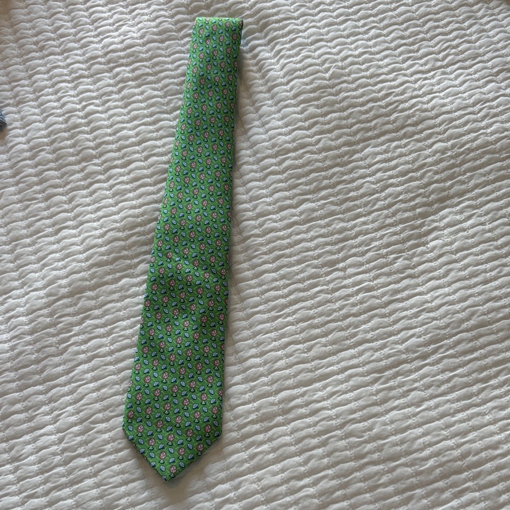 Green “Football Fan” Vineyard Vines Tie